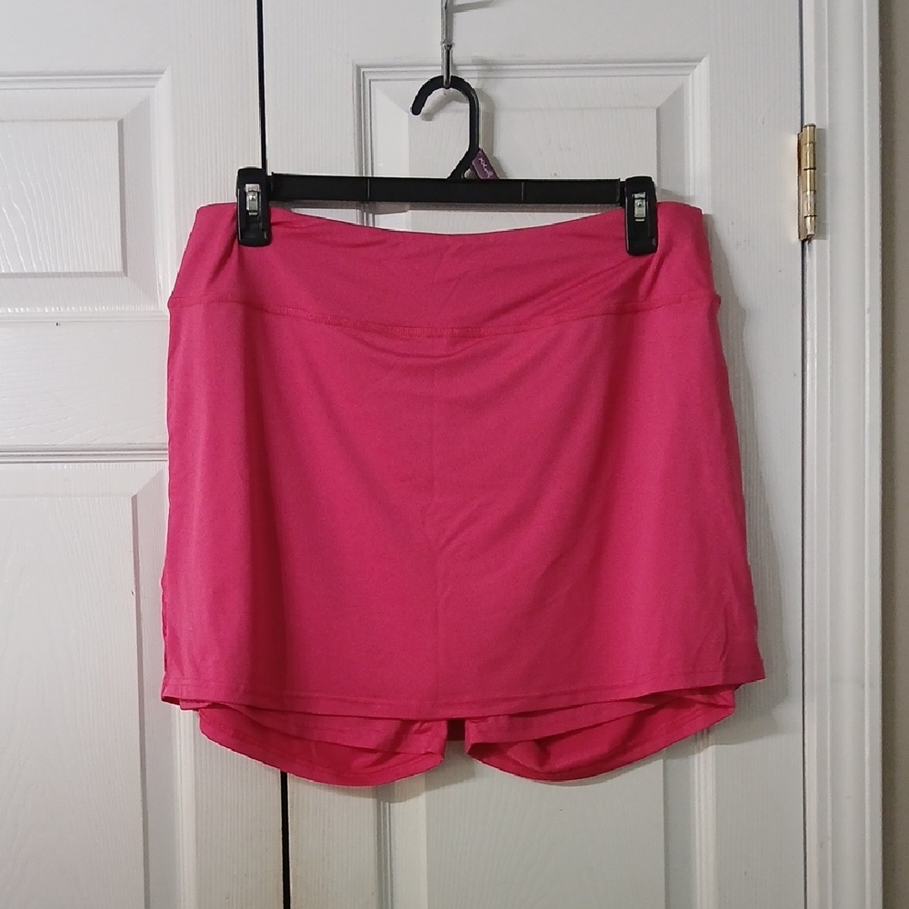 Real Essentials hot pink skirt skorts tennis comfy athletic Sz 1X  EUC worn once